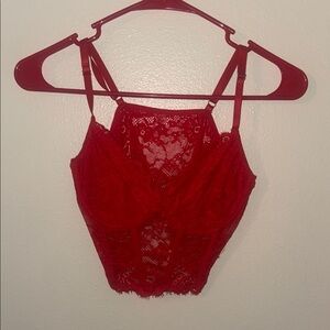 Elegant Red Lace Bralette